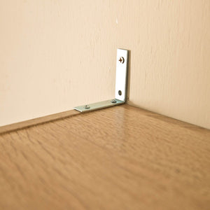 Homeroots Classic Natural Finish Five Shelf Bookcase  Manufactured Wood 404143