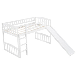 Homeroots White Twin Traditional Manufactured Wood And Solid Wood Bunk Bed  Manufactured Wood And Solid Wood 404182