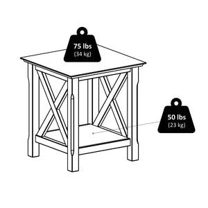 Winsome Wood Xola Accent Table In Rich Cappuccino - Stylish "X" Design, Lower Shelf & Beveled Edges For Modern Homes Cappuccino Solid ,Composite Wood 40420-winsome-wood