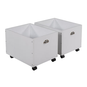 Homeroots Climbing Frame White Twin Size Loft Bed With Slide And Storage Boxes  Manufactured Wood + Solid Wood 404244