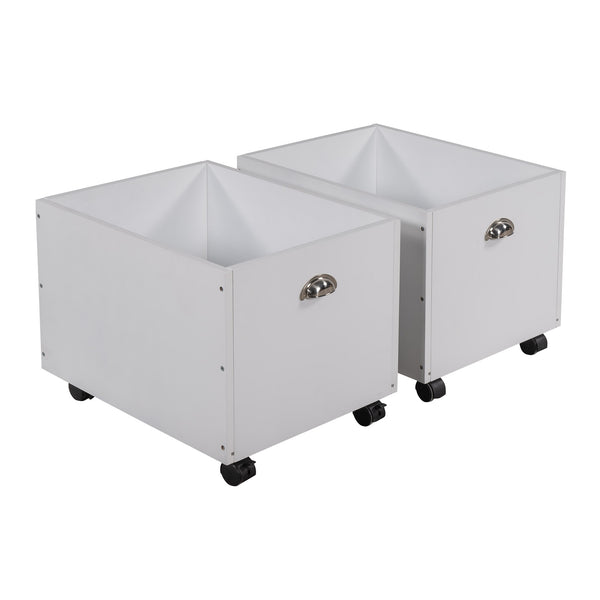 Homeroots Climbing Frame White Twin Size Loft Bed With Slide And Storage Boxes  Manufactured Wood + Solid Wood 404244