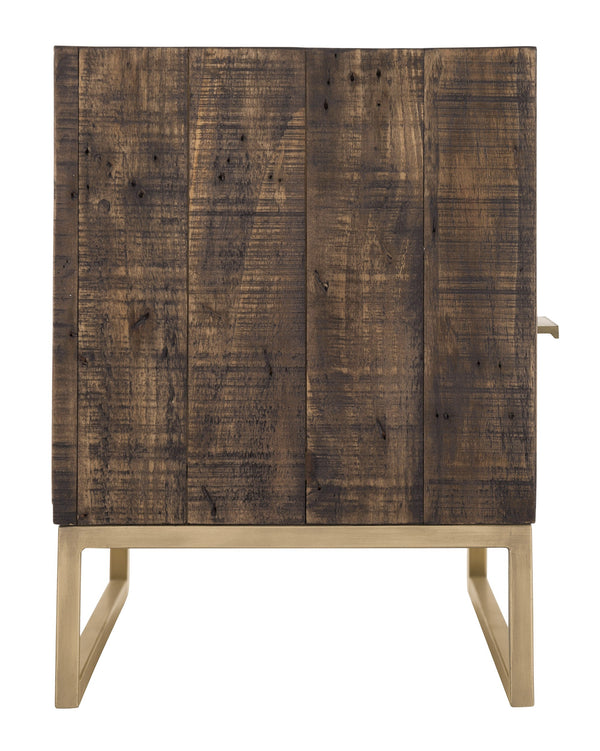 Homeroots 52" Deep Taupe Reclaimed Pine And Plywood Open Shelving Tv Stand  Solid And Manufactured Wood 404267