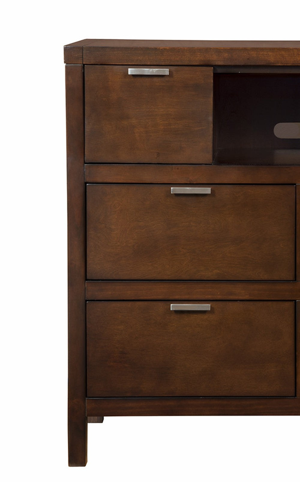 Homeroots 45" Brown Select Solids And Veneer Open Shelving Tv Stand  Solid And Manufactured Wood 404269