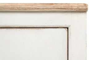 Sarreid Eight Is Enough Sideboard - Stylish Whitewash Finish, 8 Doors & 4 Shelves For Optimal Storage Space White  40427-1