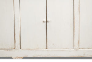 Sarreid Eight Is Enough Sideboard - Stylish Whitewash Finish, 8 Doors & 4 Shelves For Optimal Storage Space White  40427-1
