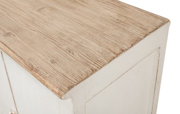 Sarreid Eight Is Enough Sideboard - Stylish Whitewash Finish, 8 Doors & 4 Shelves For Optimal Storage Space White  40427-1