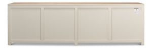 Sarreid Eight Is Enough Sideboard - Antique Blue Charm With 8 Doors, 4 Shelves, And Natural Pine Top Design Blue  40427-5