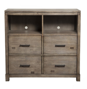 Homeroots 42" Brown Solid Wood Open Shelving Tv Stand  Solid Wood 404276