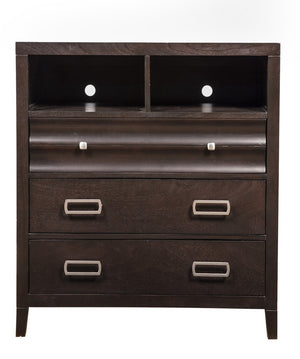 HomeRoots 18" Mahogany Solid Wood Open Shelving TV Stand – Stylish Storage, Versatile Display & Timeless Design 404277