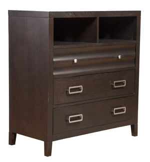 HomeRoots 18" Mahogany Solid Wood Open Shelving TV Stand – Stylish Storage, Versatile Display & Timeless Design 404277