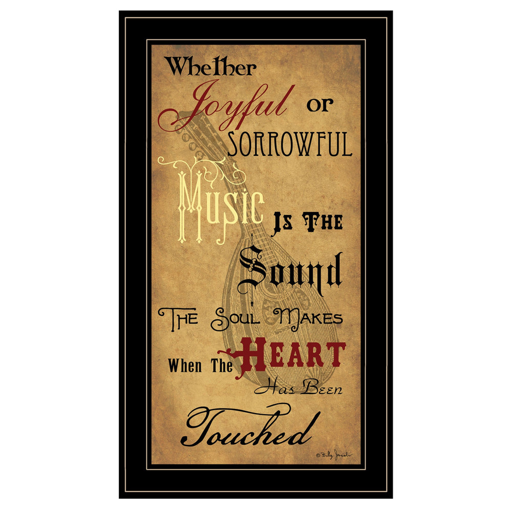 Homeroots Sound Of The Soul 2 Black Framed Print Wall Art  Wood Paper 404353