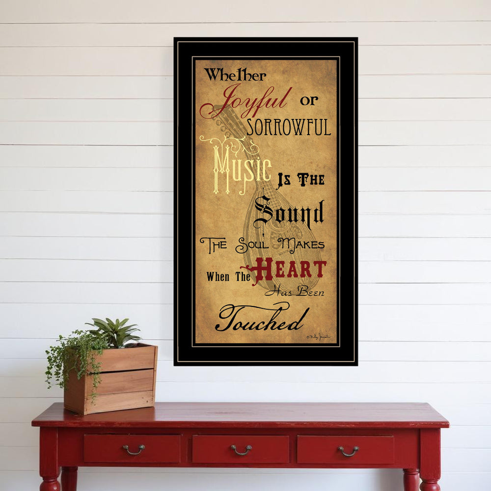 Homeroots Sound Of The Soul 2 Black Framed Print Wall Art  Wood Paper 404353