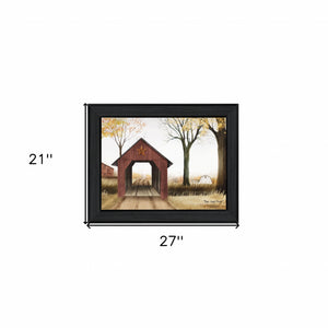 Homeroots Bucks County Bridge 4 Black Framed Print Wall Art  Wood Product Paper Print Uv Coating 404354