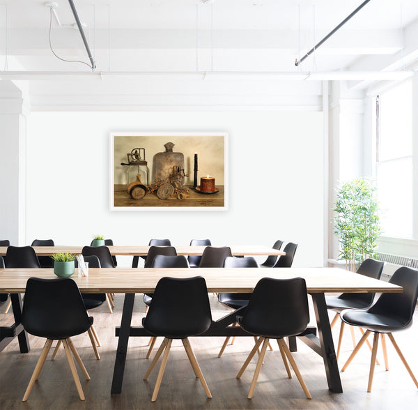 Homeroots Sweet Cream Butter 5 White Framed Print Wall Art  Wood Paper 404372