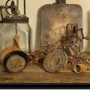 Homeroots Sweet Cream Butter 6 Black Framed Print Wall Art  Wood Paper 404373