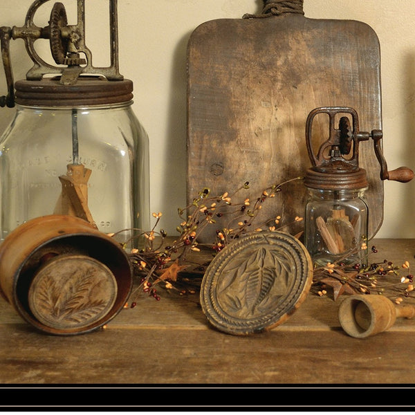 Homeroots Sweet Cream Butter 6 Black Framed Print Wall Art  Wood Paper 404373