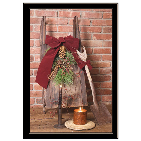 HomeRoots Let Christmas Live 4 Black Framed Print Wall Art - Festive Holiday Decor for Modern Spaces 404406