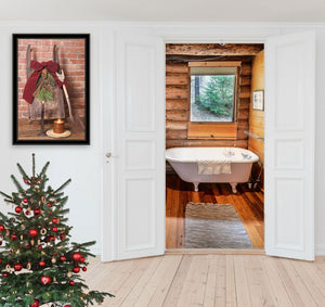 HomeRoots Let Christmas Live 4 Black Framed Print Wall Art - Festive Holiday Decor for Modern Spaces 404406