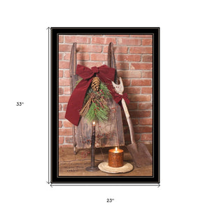 HomeRoots Let Christmas Live 4 Black Framed Print Wall Art - Festive Holiday Decor for Modern Spaces 404406