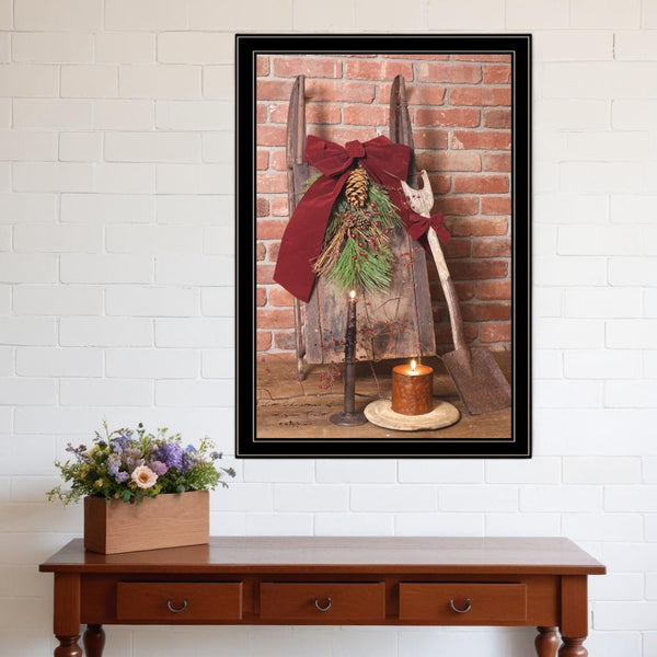 HomeRoots Let Christmas Live 4 Black Framed Print Wall Art - Festive Holiday Decor for Modern Spaces 404406