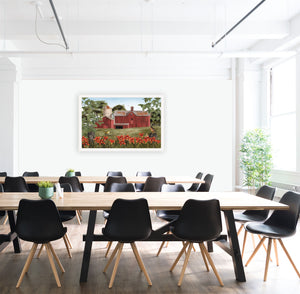 Homeroots Summer Days 8 White Framed Print Wall Art  Wood Paper 404413