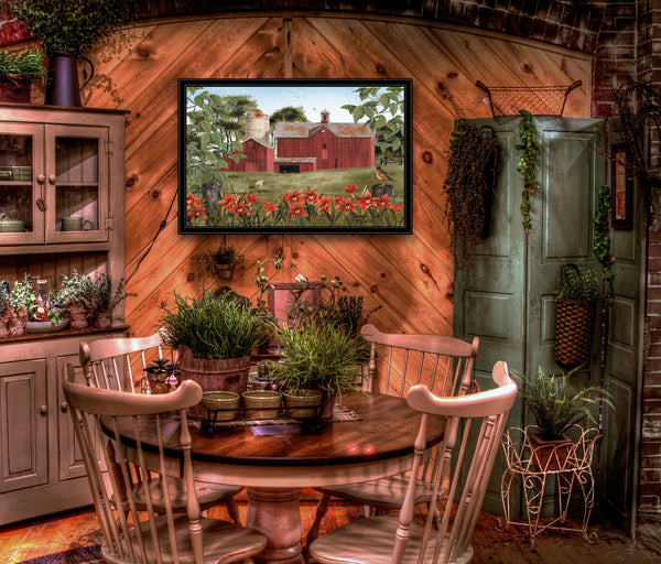 Homeroots Summer Days 9 Black Framed Print Wall Art  Wood Paper 404414