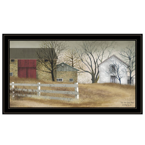Homeroots The Old Stone Barn 4 Black Framed Print Wall Art  Wood Paper 404434