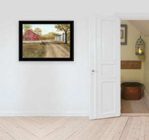 Homeroots Summer In The Country 4 Black Framed Print Wall Art  Wood Paper 404447