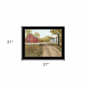Homeroots Summer In The Country 4 Black Framed Print Wall Art  Wood Paper 404447