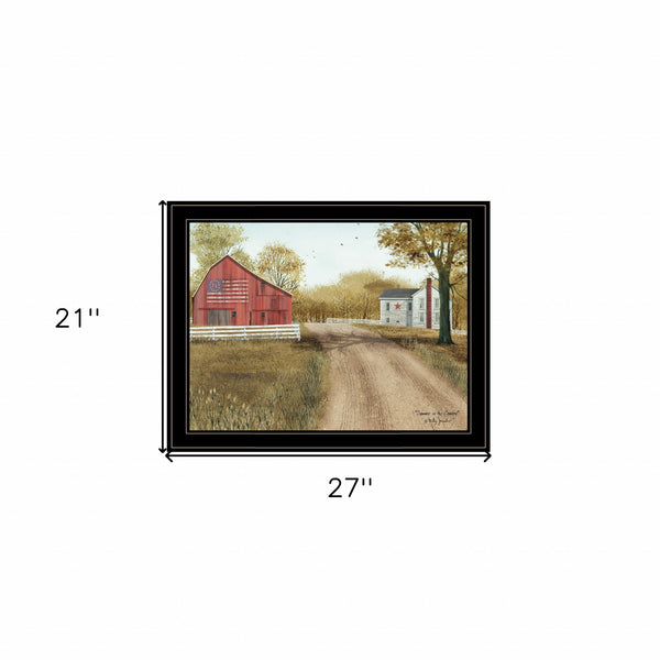 Homeroots Summer In The Country 4 Black Framed Print Wall Art  Wood Paper 404447