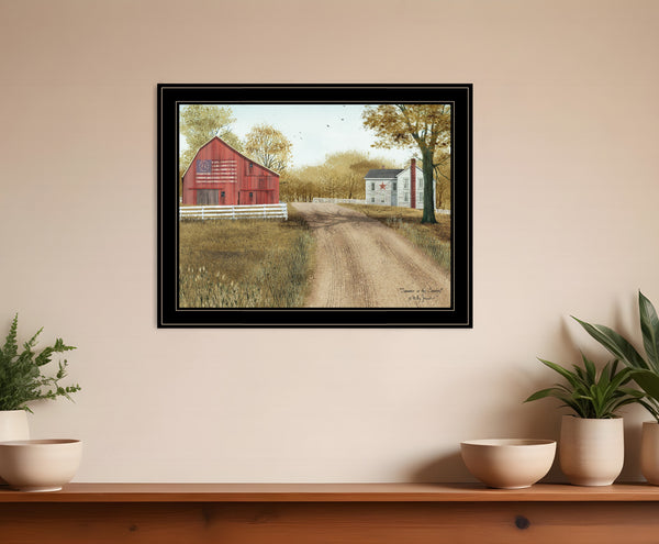 Homeroots Summer In The Country 4 Black Framed Print Wall Art  Wood Paper 404447
