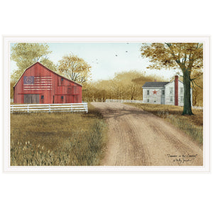 Homeroots Summer In The Country 5 White Framed Print Wall Art  Wood Paper 404448