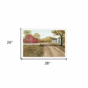 Homeroots Summer In The Country 5 White Framed Print Wall Art  Wood Paper 404448