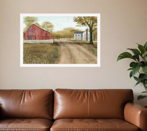 Homeroots Summer In The Country 5 White Framed Print Wall Art  Wood Paper 404448