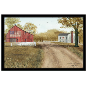 Homeroots Summer In The Country 6 Black Framed Print Wall Art  Wood Paper 404449