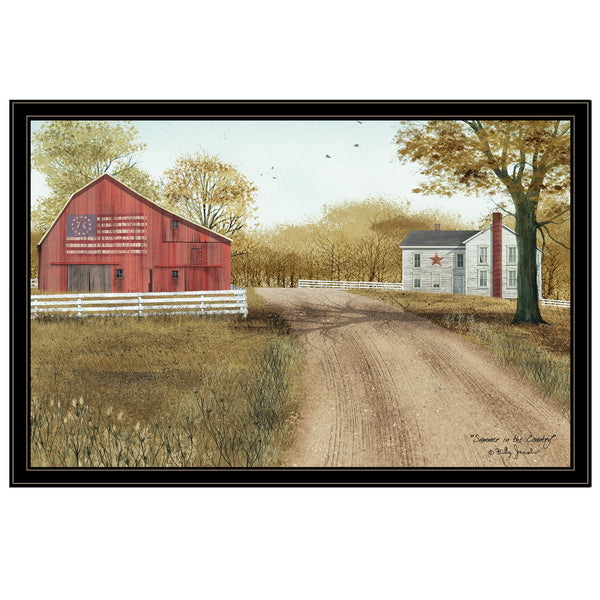 Homeroots Summer In The Country 6 Black Framed Print Wall Art  Wood Paper 404449