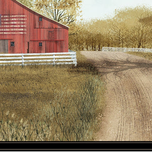 Homeroots Summer In The Country 6 Black Framed Print Wall Art  Wood Paper 404449