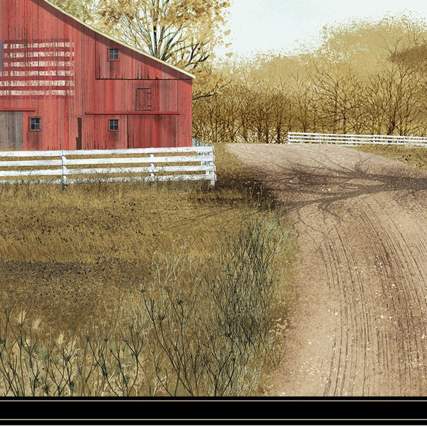 Homeroots Summer In The Country 6 Black Framed Print Wall Art  Wood Paper 404449