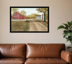 Homeroots Summer In The Country 6 Black Framed Print Wall Art  Wood Paper 404449
