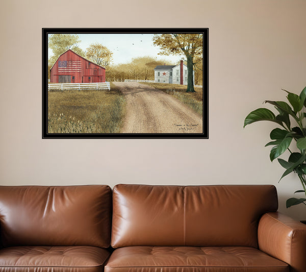 Homeroots Summer In The Country 6 Black Framed Print Wall Art  Wood Paper 404449