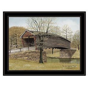 Homeroots The Old Humpback Bridge 4 Black Framed Print Wall Art  Wood Paper 404453