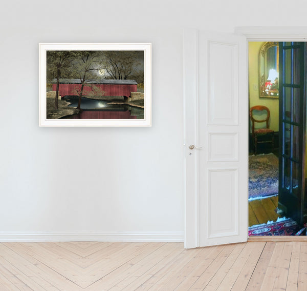 Homeroots Warm Summers Eve 5 White Framed Print Wall Art  Wood Paper 404456