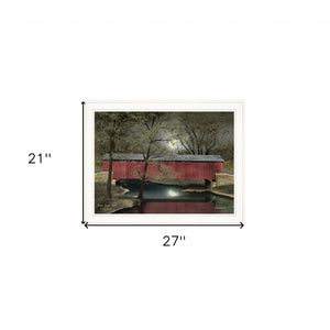 Homeroots Warm Summers Eve 5 White Framed Print Wall Art  Wood Paper 404456