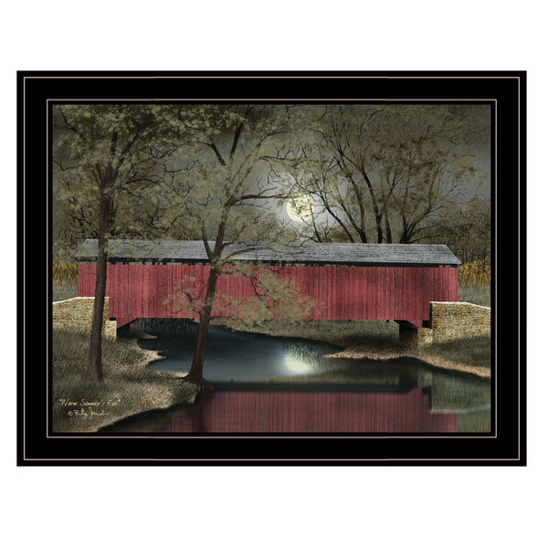 Homeroots Warm Summers Eve 6 Black Framed Print Wall Art  Wood Paper 404457