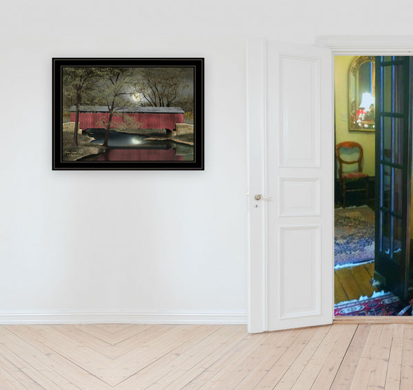 Homeroots Warm Summers Eve 6 Black Framed Print Wall Art  Wood Paper 404457