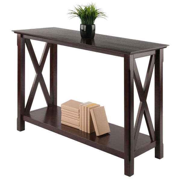 Winsome Wood Xola Console Table – Dark Cappuccino Finish, Stylish X-design, Perfect For Entryway Or Living Room Cappuccino Solid ,Composite Wood 40445-winsome-wood