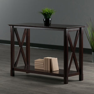 Winsome Wood Xola Console Table – Dark Cappuccino Finish, Stylish X-design, Perfect For Entryway Or Living Room Cappuccino Solid ,Composite Wood 40445-winsome-wood