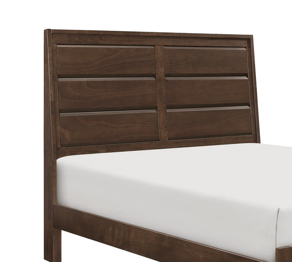 English Elm Espresso Contemporary King Bed With Beveled Framing - Elegant Wooden Furniture For Modern Homes B011S01514