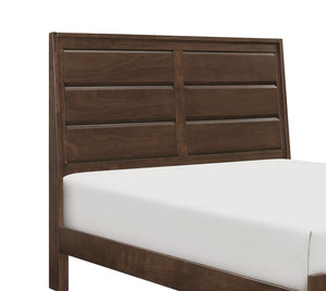 English Elm Espresso Contemporary Queen Panel Bed With Beveled Frame - Elegant Bedroom Furniture For Modern Homes B011S01513