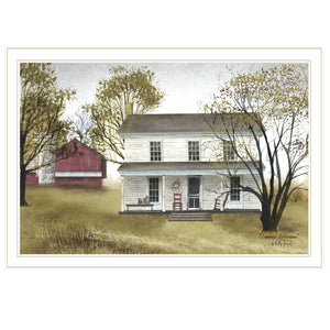 Homeroots Summer Afternoon 3 White Framed Print Wall Art White Wood Paper 404489